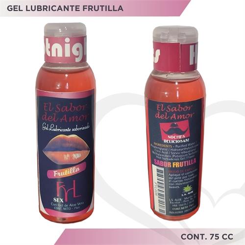 Gel sabor del amor frutilla 75cc